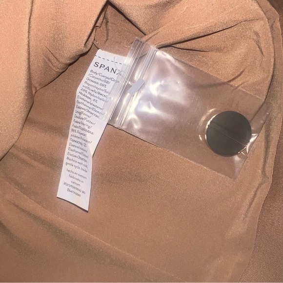 NWT SPANX Ponte Vest Dress Toffee Tan Large Business Casual Figure Flattering - Picture 10 of 15